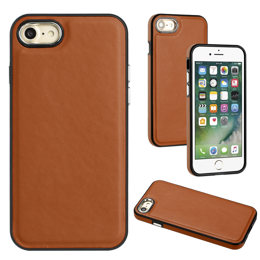 

YB Lederbeschichtung Serie-6 Für Iphone 7 / 8 / SE (2020) / SE (2022) Telefonabdeckung Anti-kollision PU Leder+tpu-hülle - Braun, iPhone SE (2022)