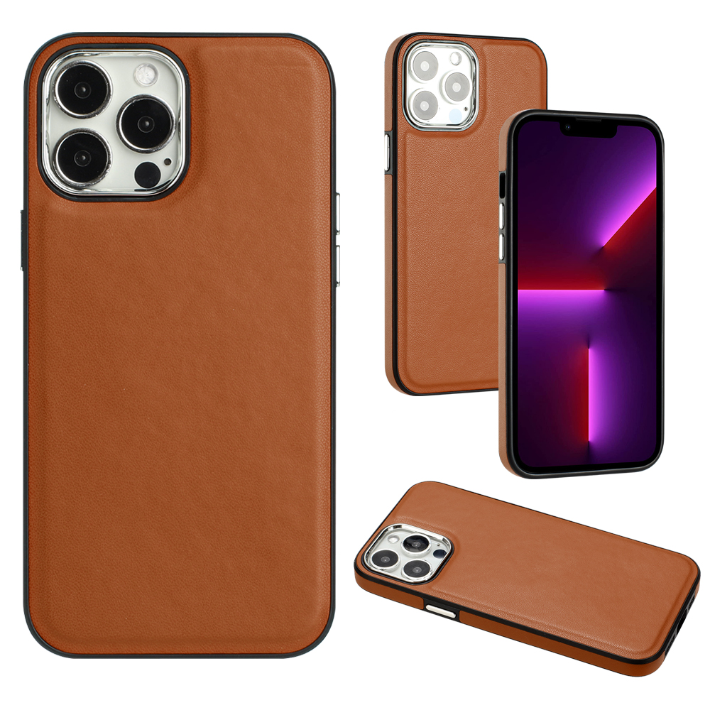 

YB Lederbeschichtung Serie-6 Für Iphone 13 Pro Schockdes Pu-leder+tpu-hülle Handyschutzabdeckung - Braun, iPhone 13 Pro