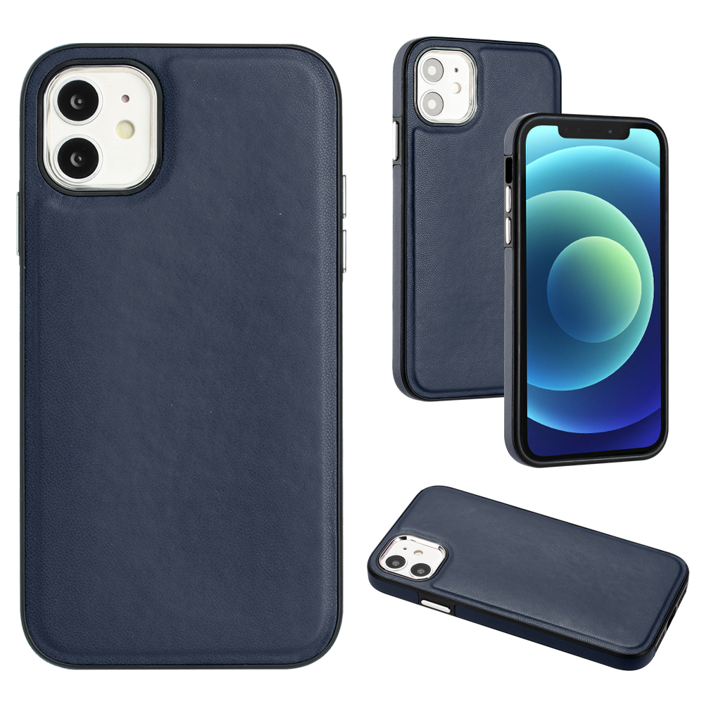 

YB Lederbeschichtung Serie-6-handyabdeckung Für Iphone 12 / 12 Pro Back Shell PU Leder+tpu -hülle - Saphir, iPhone 12