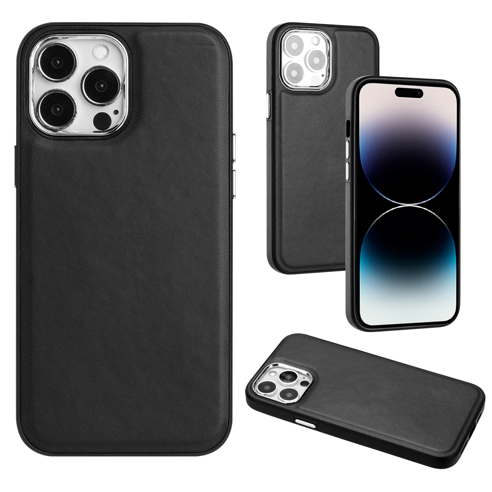 

YB Lederbeschichtung Serie-6 Für Iphone 14 Pro PU Leder+tpu Shell Drop Protection Mobiltelefon Fall - Schwarz, iPhone 14 Pro