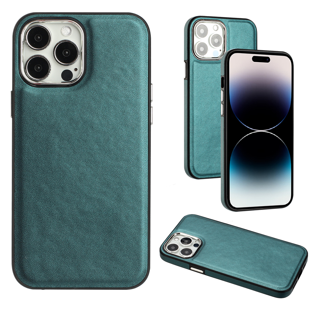

YB Lederbeschichtung Serie-6 Für Iphone 14 Pro PU Leder+tpu Shell Drop Protection Mobiltelefon Fall - Grün, iPhone 14 Pro