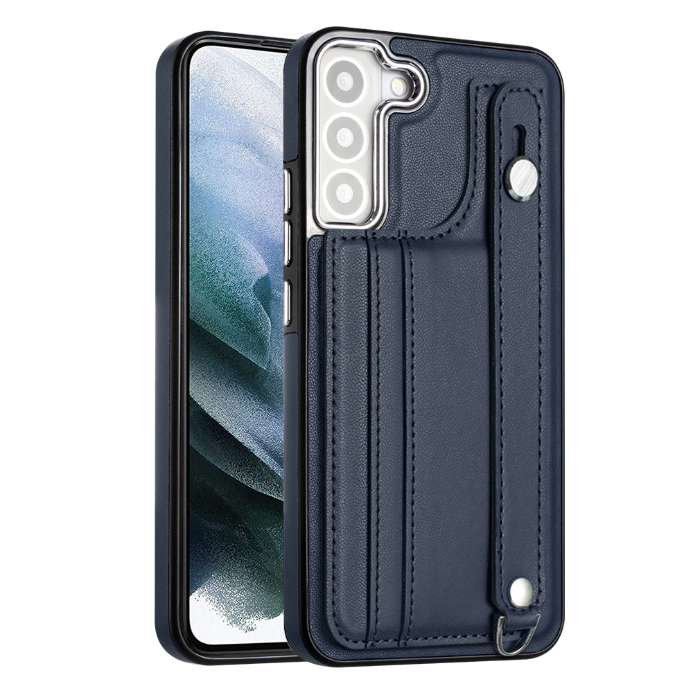 

YB Lederbeschichtungsreihe-5 Für Samsung Galaxy S23 Kartenschlitze Schocksicheres Abdeck - Saphir, Galaxy S23