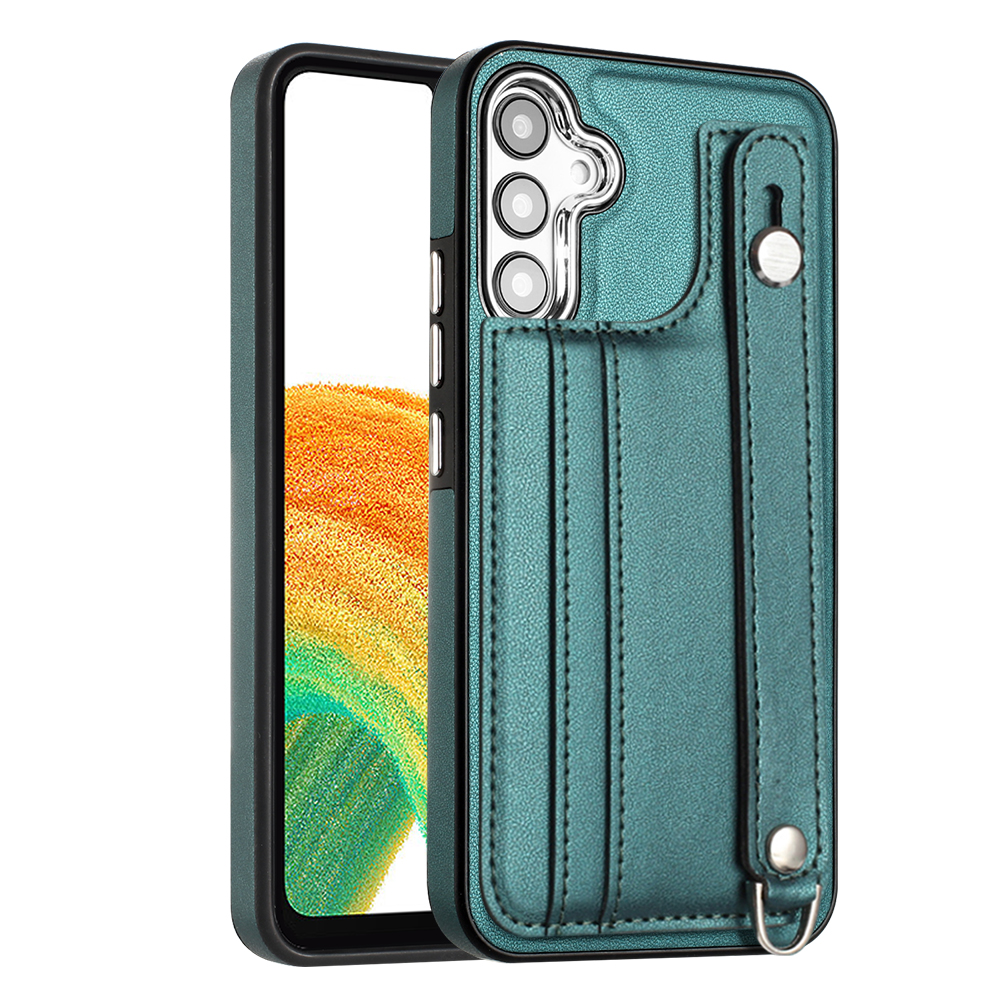 

Kickstand-koffer Für Samsung Galaxy A54 5G Telefonschale YB Lederbeschichtung Serie-5-kartenhalter Tpu-abdeckung - Grün, Galaxy A54 5G