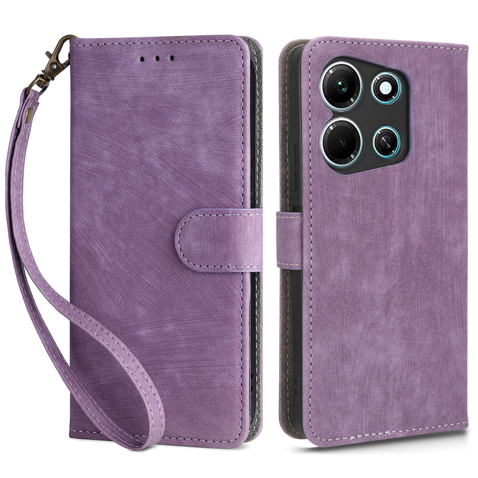 

Folio Flip Leder Hülle Für Infinix Note 30i 4G X6716 Telefonabdeckung RFID Blocking Wallet Stand Shell - Lila, Infinix Note 30i 4G