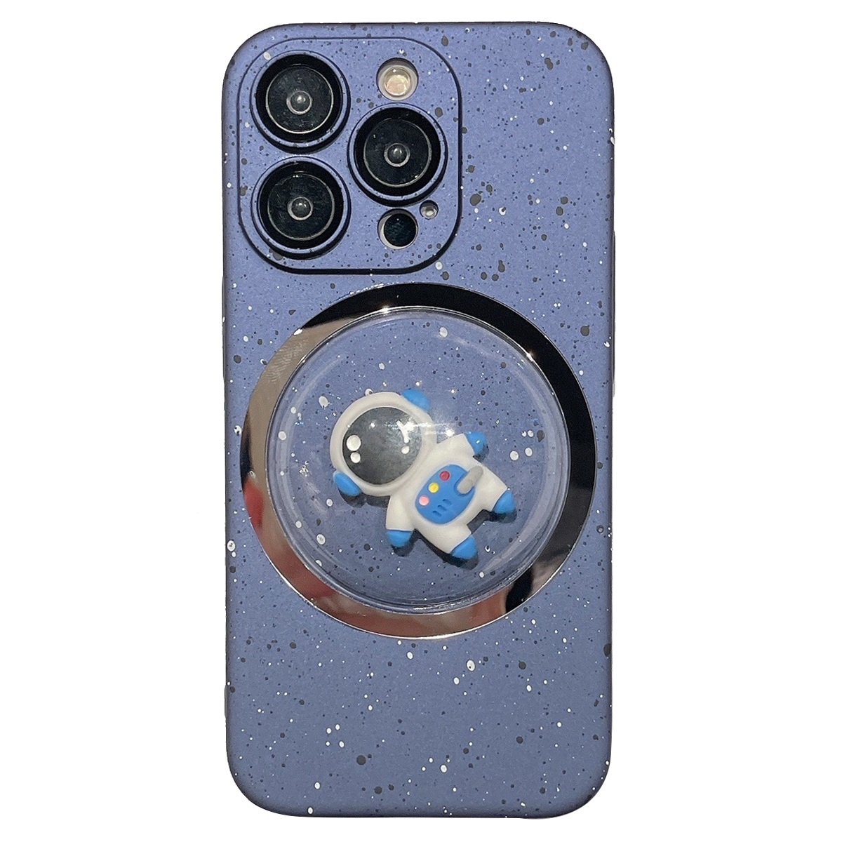 

Pc-abdeckung Für Iphone 12 Pro Max 3D Rotierender Astronaut Konvex Lens Anti-drop-telefonhülle Mit Linsenfilm - Dunkelblau, iPhone 12 Pro Max