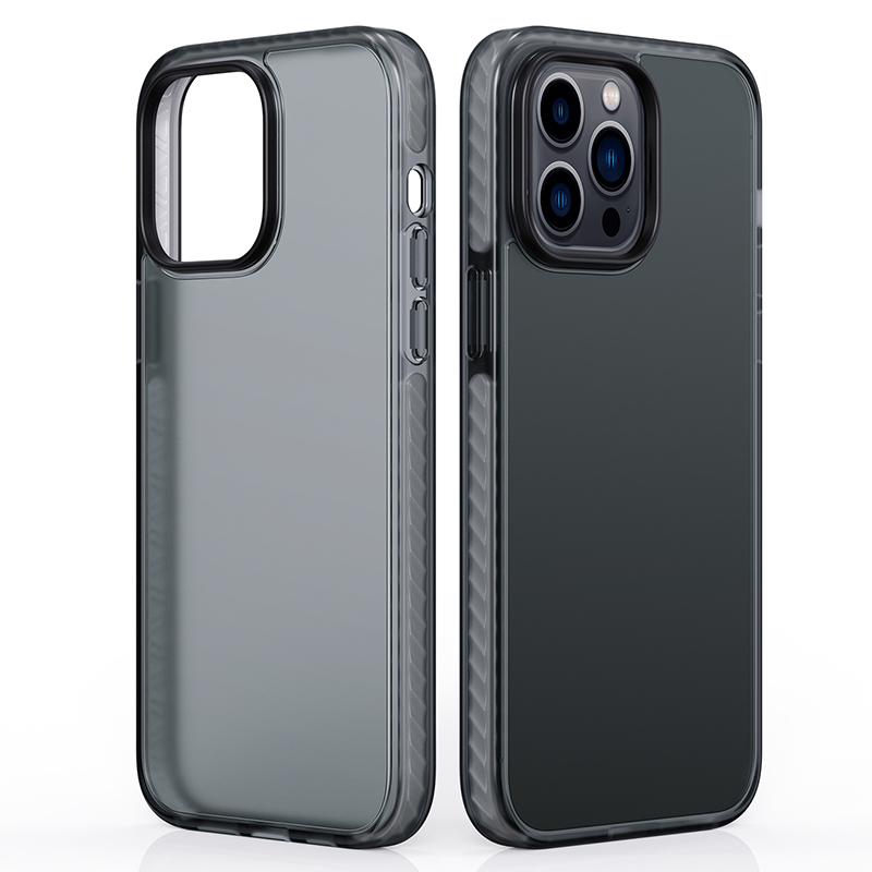 

Für Das Iphone 13 Pro 6,1 Zoll Matte Pc+tpu-hülle Anti-fingerabdruck-telefonabdeckung - Schwarz, iPhone 13 Pro