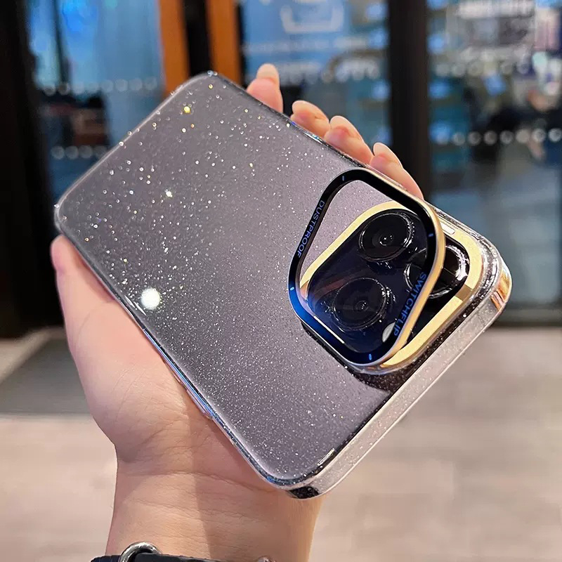 

Für Iphone 12 Pro Max Glitter Hard PC Anti-drop-telefonhülle Mit Kameraschutz Cover Kickstand - Weiss, iPhone 12 Pro Max