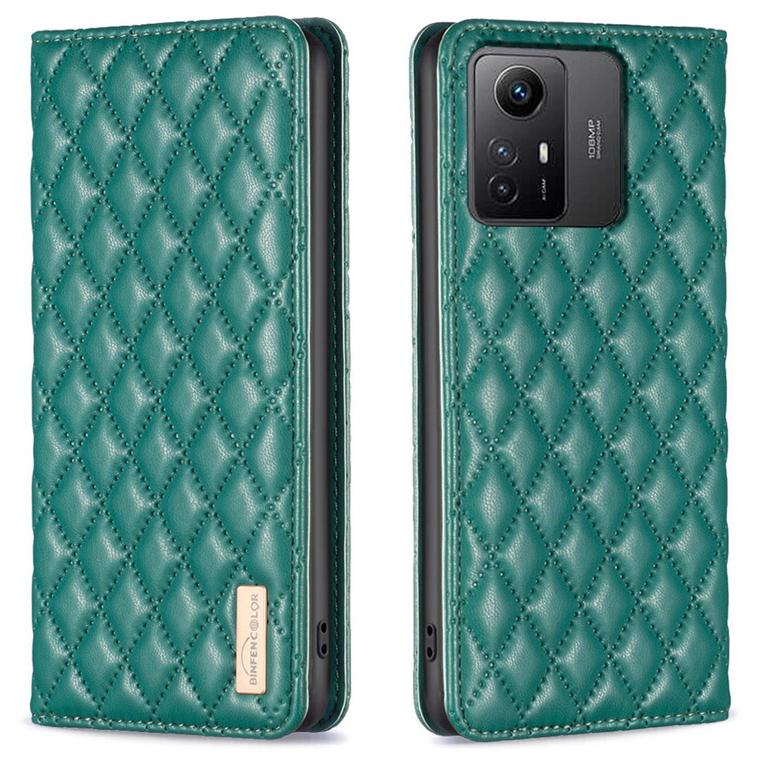 

Binfen Color BF Style-16 Für Xiaomi Redmi Note 12s 4G Telefonschalenkartenhalter PU Leder Telefonabdeckung Hülle - Grün, Xiaomi Redmi Note 12S 4G