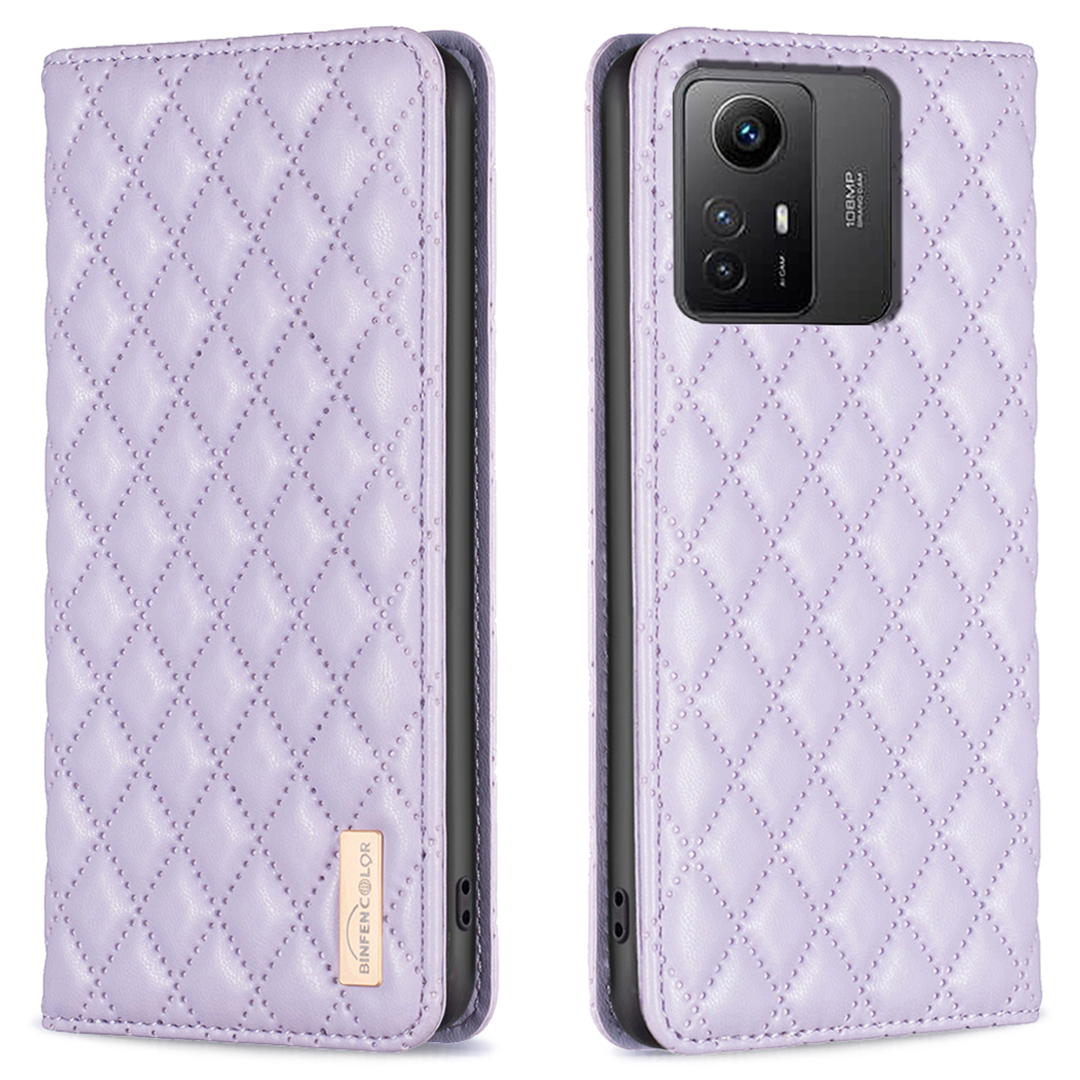 

Binfen Color BF Style-16 Für Xiaomi Redmi Note 12s 4G Telefonschalenkartenhalter PU Leder Telefonabdeckung Hülle - Lila, Xiaomi Redmi Note 12S 4G
