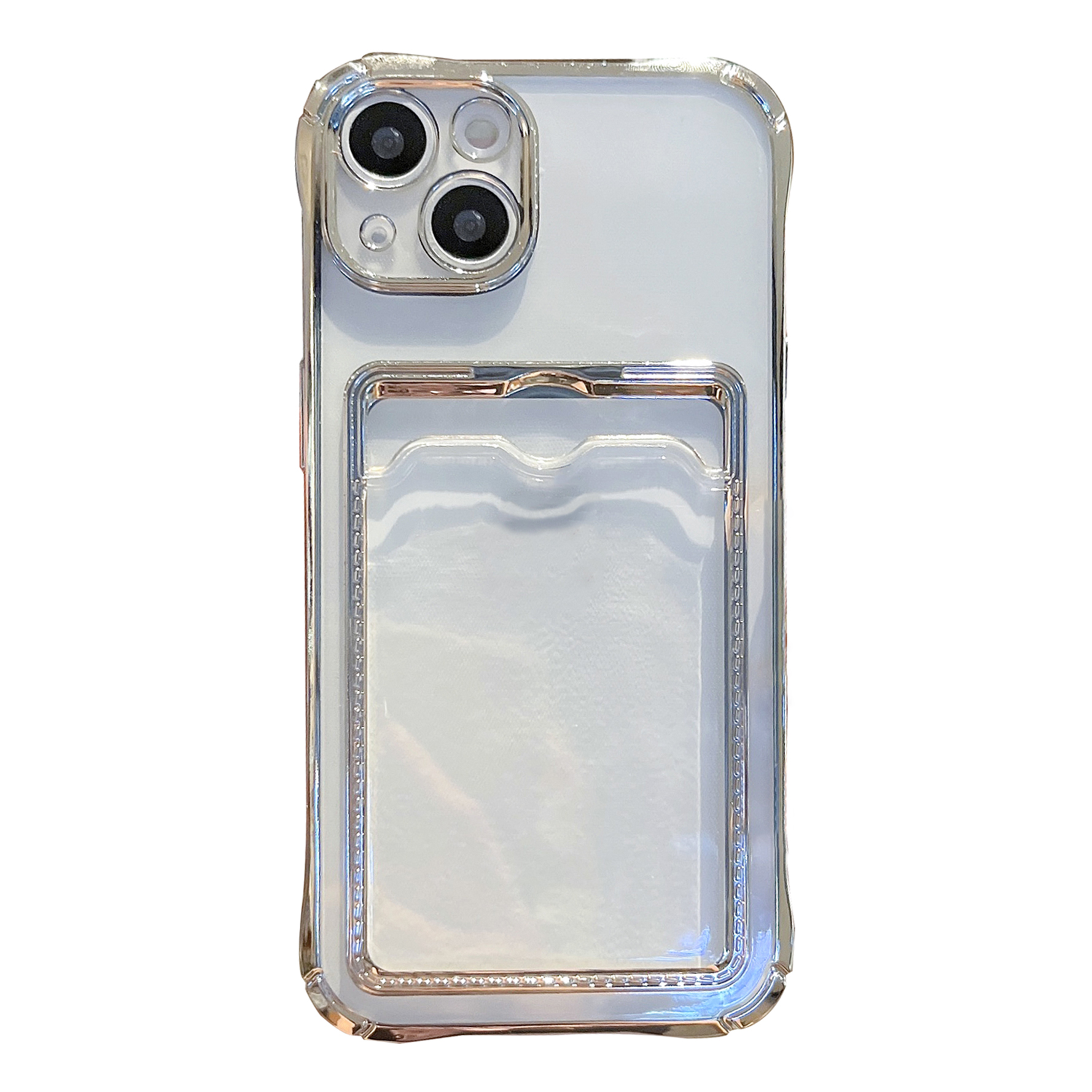 

Anti-drop-telefonhülle Für Iphone 13 6,1 Zoll Elektroplieren Weiche Tpu-deckungs-schutz-telefonschale - Silber, iPhone 13