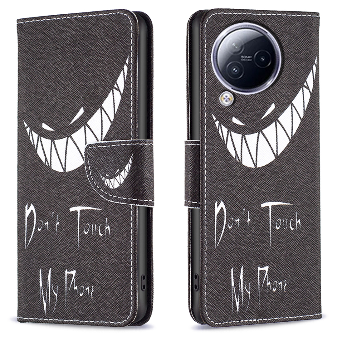 

Für Xiaomi Civi 3 5G Muster Bedruckte Telefonhülle PU Leder Brieftasche Schutzschutzabdeckung - Berühre Mein Handy Nicht, Xiaomi Civi 3 5G