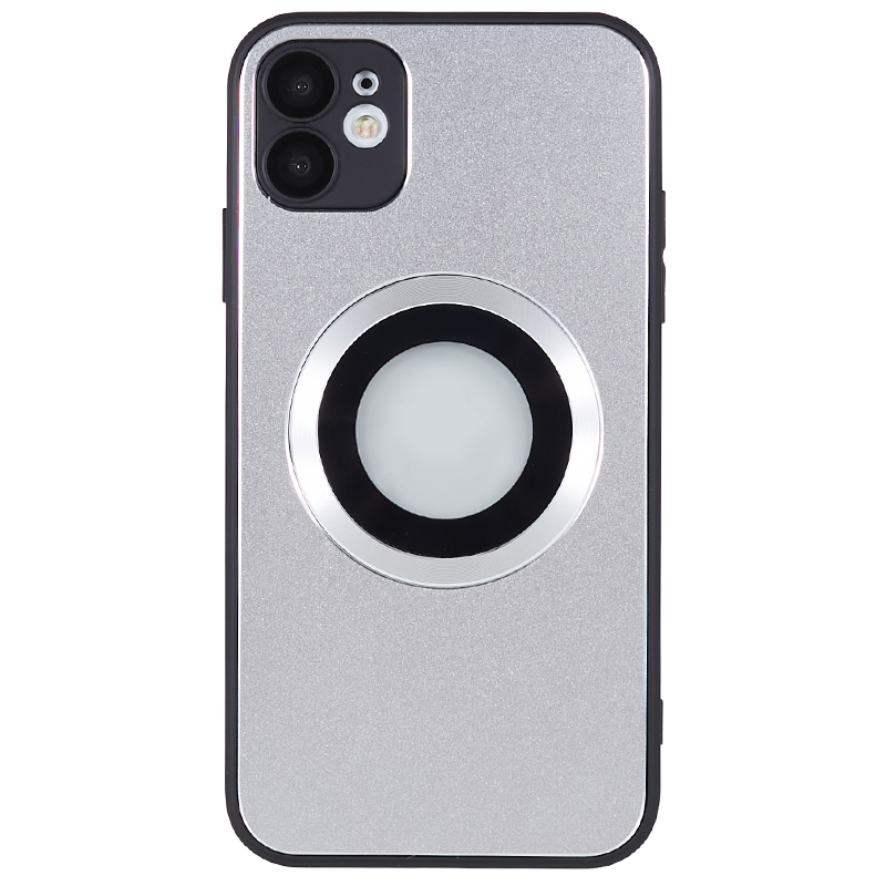 

Für Iphone 11 Magnetic Phone Case Logo Ansicht Aluminiumlegierung - Schwarz+silber, iPhone 11