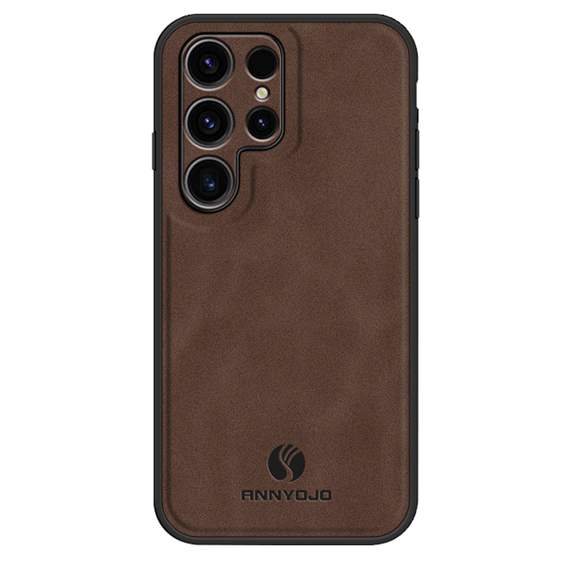 

Annyojo Für Samsung Galaxy S23 Ultra Magnetic Mount Telefonabdeckung PU Leder+pc+tpu Hülle - Kaffee, Galaxy S23 Ultra