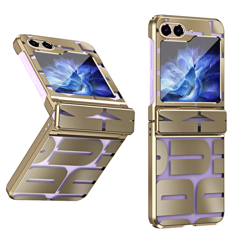 

Für Samsung Galaxy Z Flip5 5G Hülle Elektroplatte PC -telefonabdeckung - Champagner Gold, Galaxy Z Flip5 5G