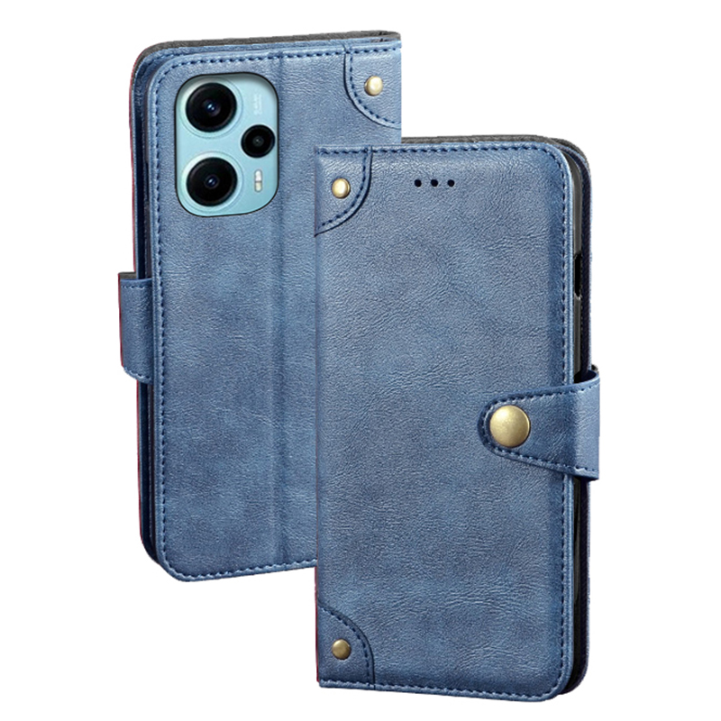 

Idewei Für Xiaomi Redmi Note 12 Turbo / Poco F5 5G Leder -hülle Ballet Schützung Telefonabdeckung - Blau, Xiaomi Redmi Note 12 Turbo