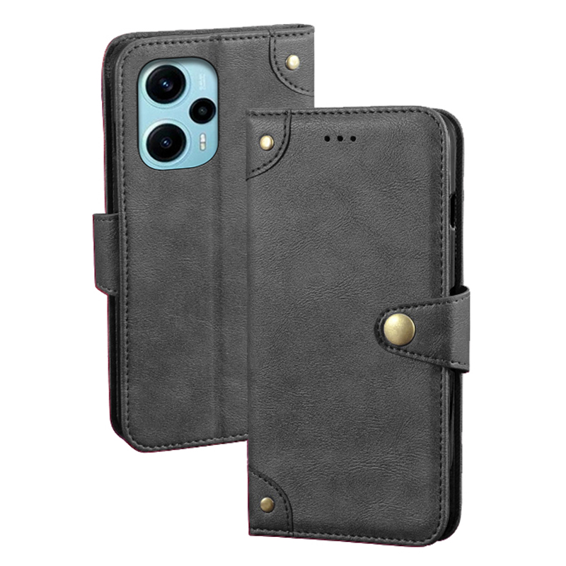 

Idewei Für Xiaomi Redmi Note 12 Turbo / Poco F5 5G Leder -hülle Ballet Schützung Telefonabdeckung - Schwarz, Xiaomi Redmi Note 12 Turbo