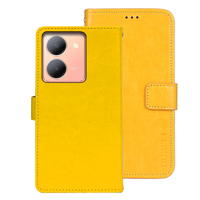 

Idewei Für Vivo Y78 5g / Y36 5G Crazy Horse Texture Ständer Telefon Deckung Ledermagnetische Telefonhülle - Gelb, vivo Y78 5G
