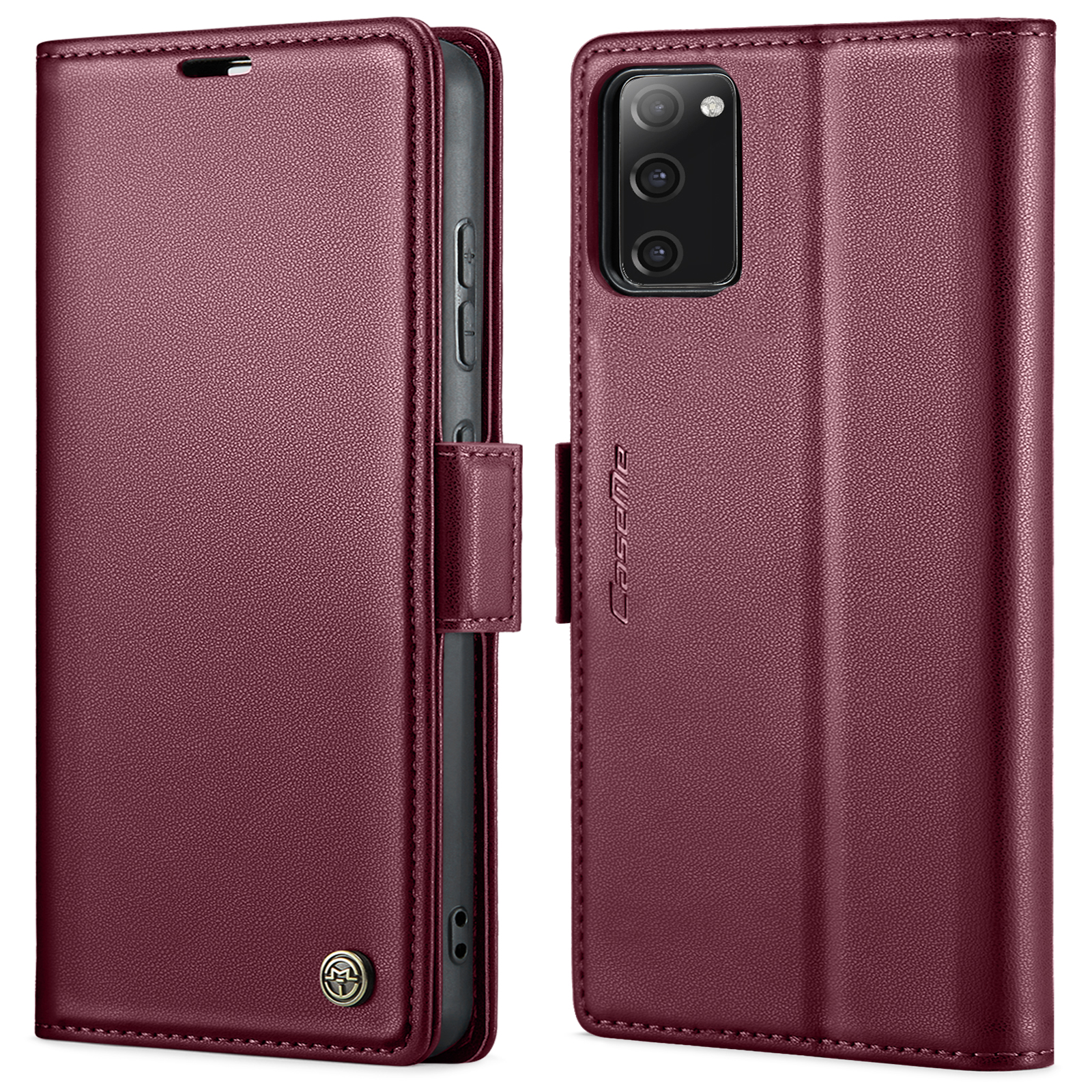 

Caseme 023 -serie Für Samsung Galaxy S20 fe / S20 fe 5g / S20 fe 2022 / S20 Lite Phone Leder Hülle RFID -blockierungsbrieftaschenabdeckung - Rot, Galaxy S20 FE