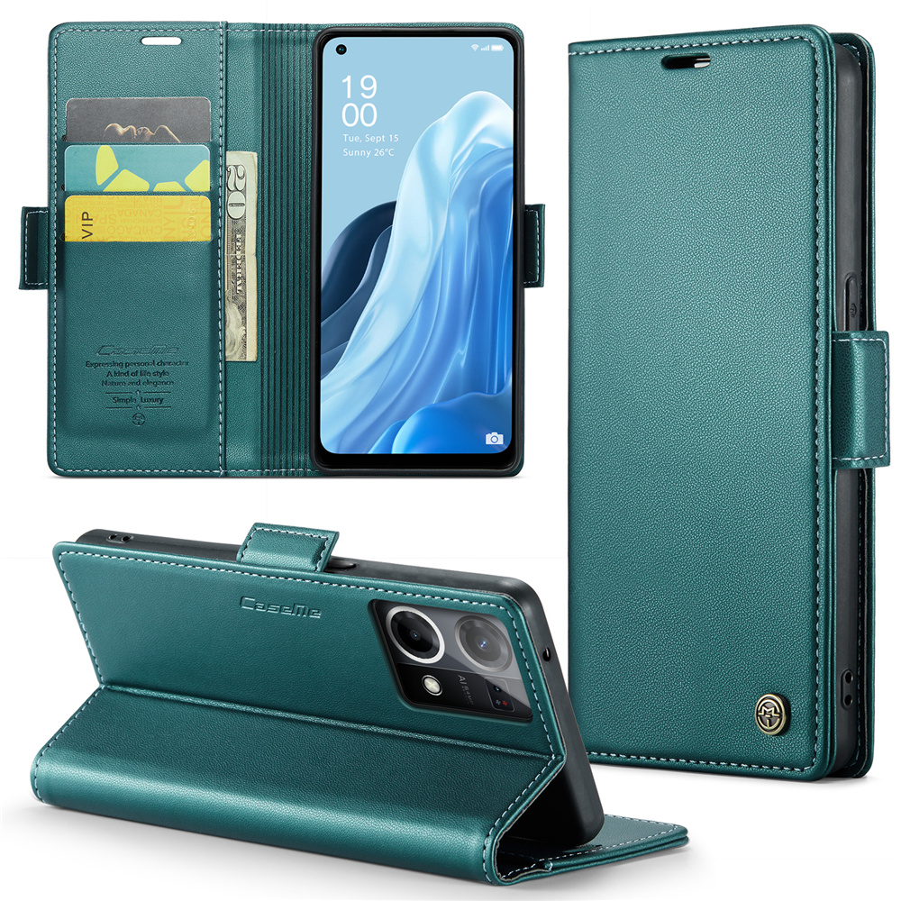 

Caseme 023 -serie Für Oppo Reno7 4G / Reno8 4g / F21 Pro 4G RFID -blockierungsstill - Grün, Oppo Reno7 4G