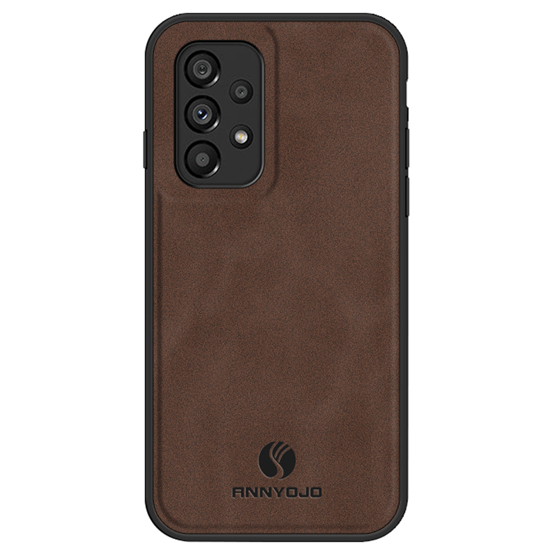 

Annyojo Für Samsung Galaxy A13 4G PU Lederbeschichtete Pc+tpu-abdeckung Anti-drogen-telefonhülle Hilfsmittel Magnetische Autokontohalterung - Kaffee, Galaxy A13 4G