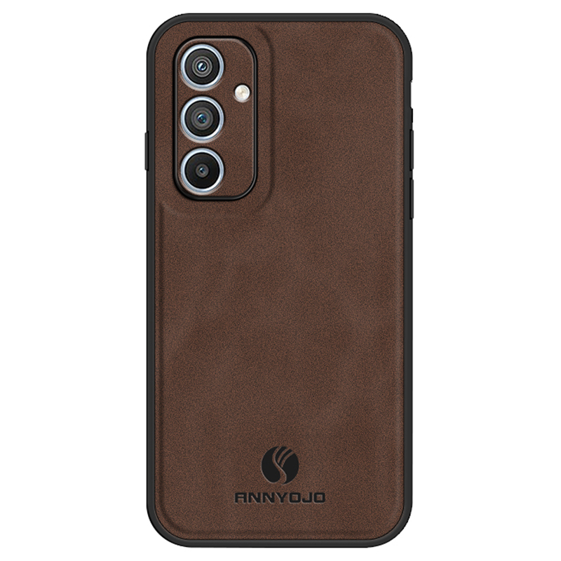 

Annyojo Für Samsung Galaxy A54 5G Phone Hülle PU Leder+pc+tpu -abdeckung Mit Automagnethäuder Metallblech - Kaffee, Galaxy A54 5G