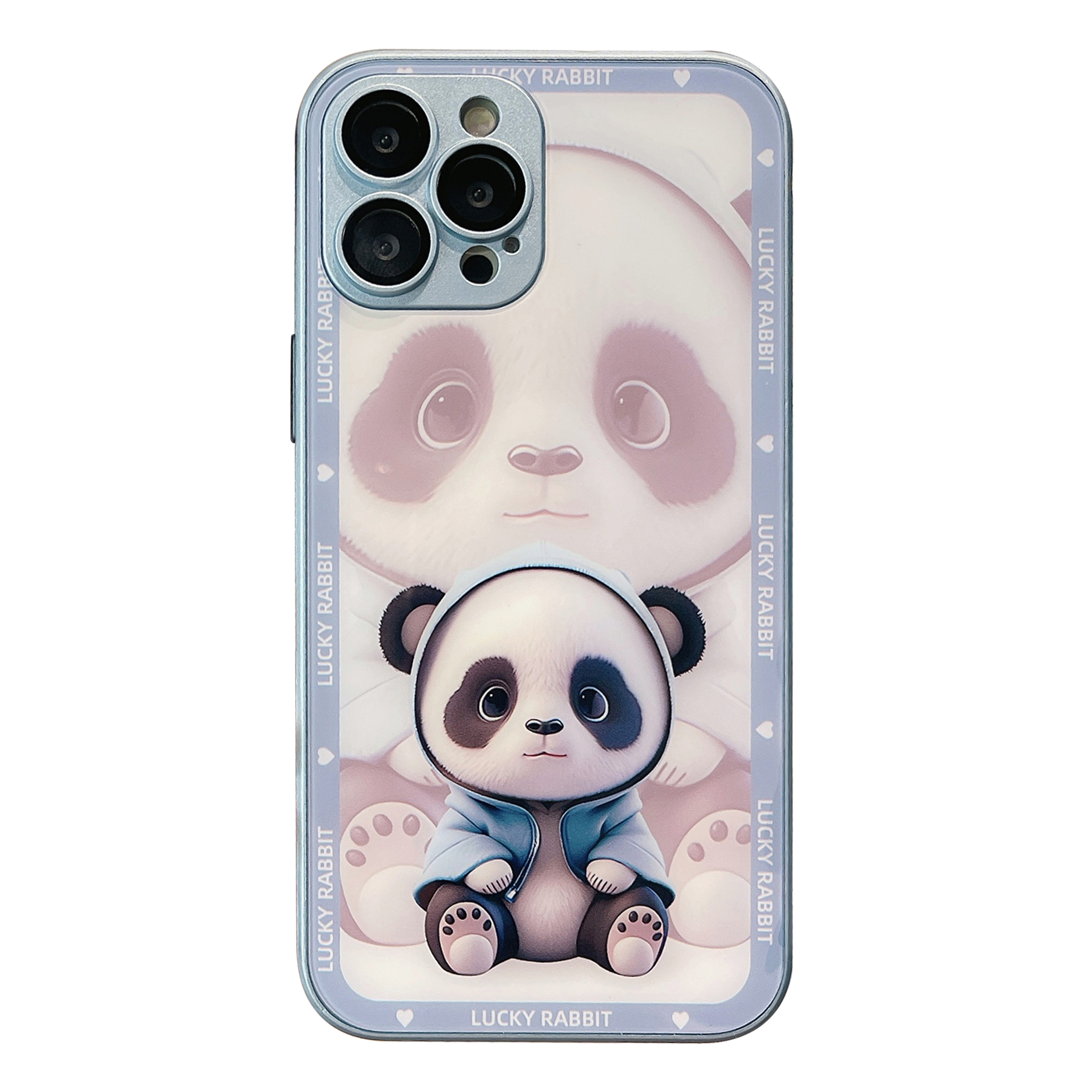 

Schutzhülle Für Iphone 12 Pro Max, Temperamentiertes Glas+tpu -schattenpanda -muster Cover Mit Linsenfilm - Blau, iPhone 12 Pro Max
