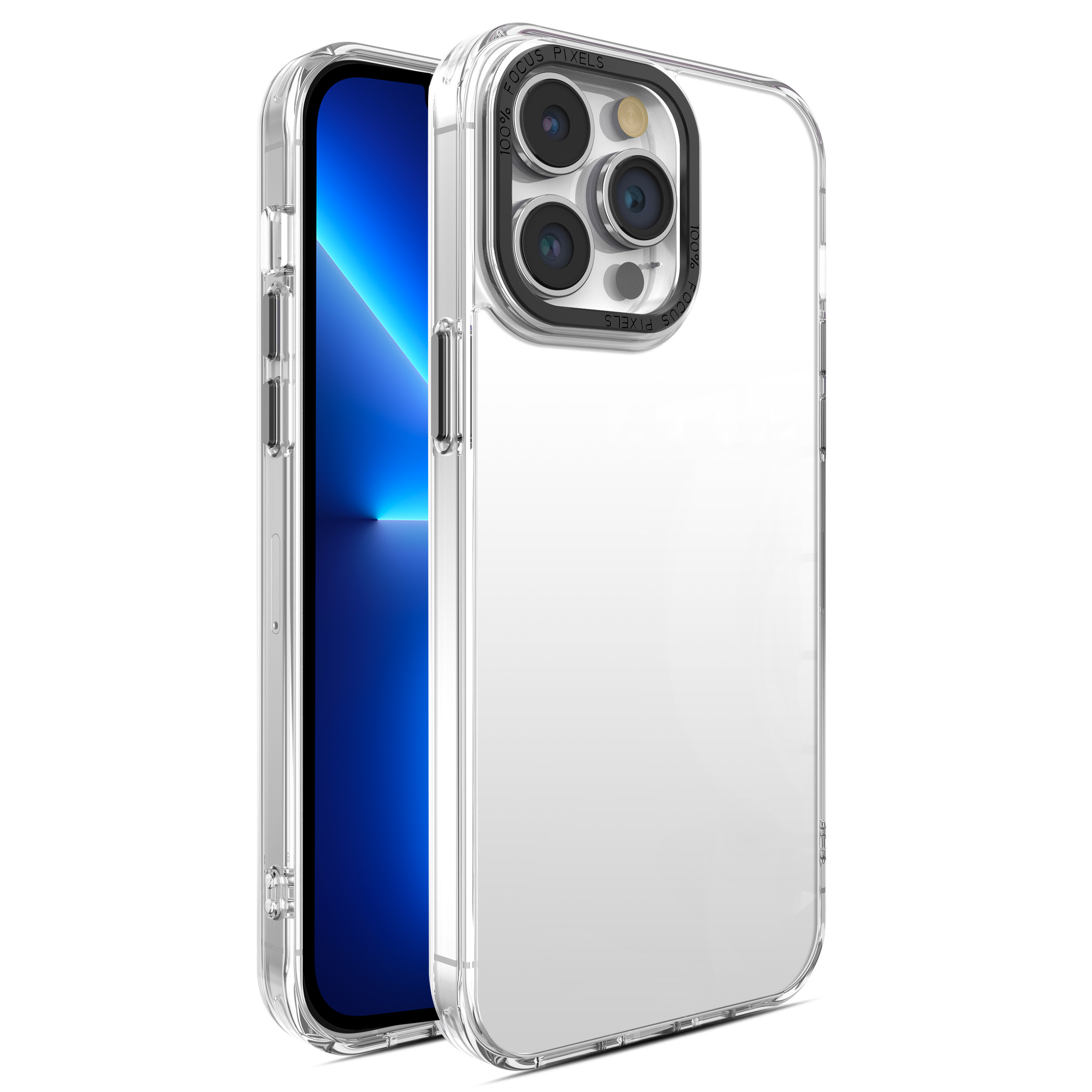 

Für Das Iphone 13 Pro 6,1 -zoll -kristallreihe Fingerabdruck Kostenlos Zurück -deckel Transparenter PC+TPU -telefonfall - Transparent, iPhone 13 Pro