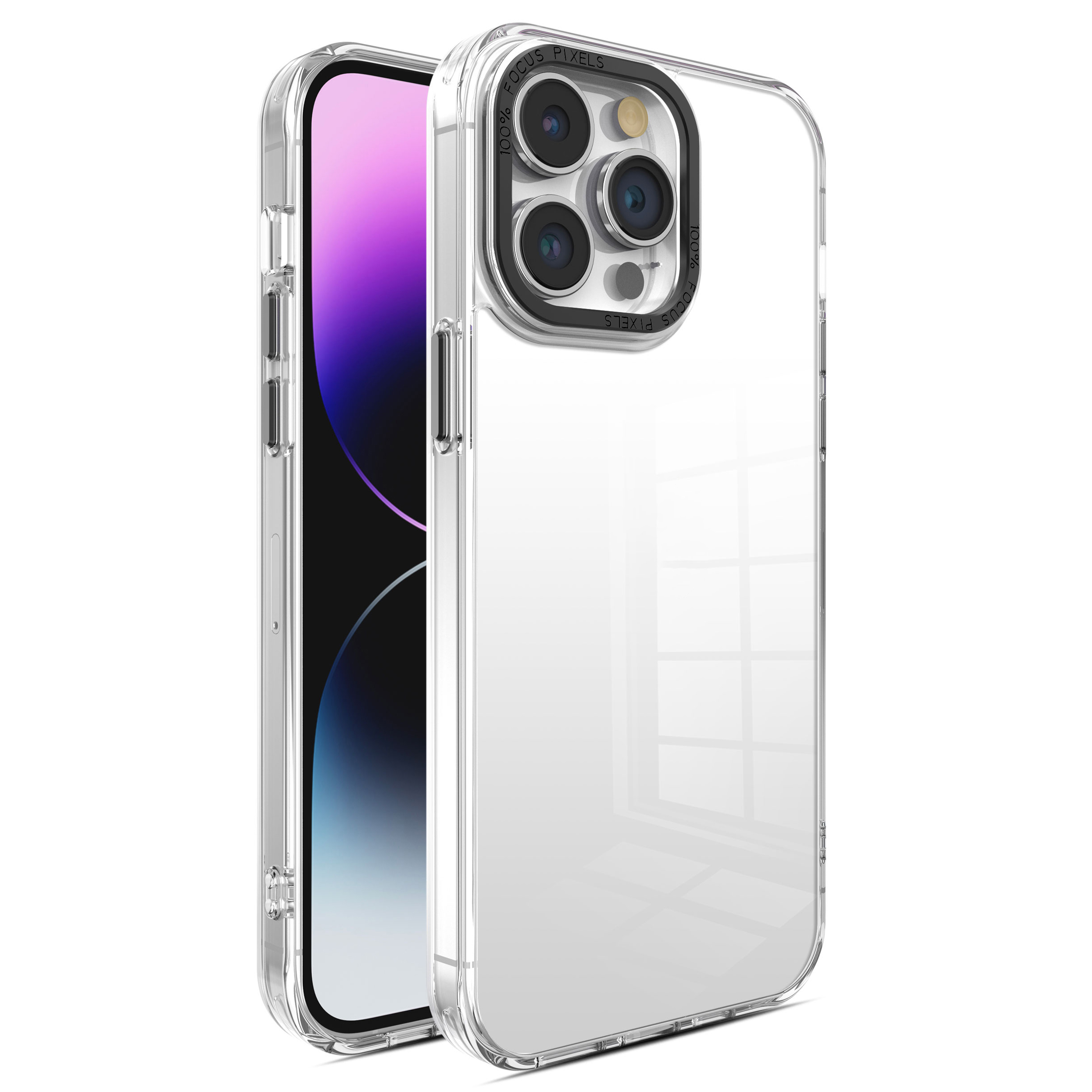 

Für Das Iphone 14 Pro Max Crystal Series Back Cover Transparent Schockdes PC+TPU -telefonfall - Transparent, iPhone 14 Pro Max