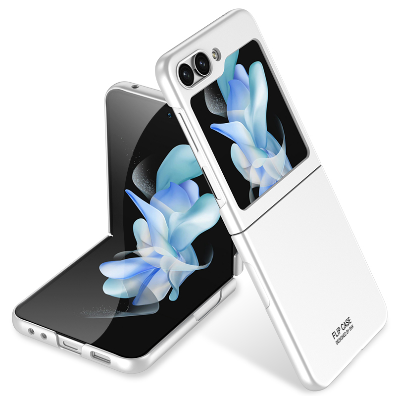 

GKK Für Samsung Galaxy Z Flip5 5G Schockfleischhülle Ultra Slim Hard PC Telefonabdeckung - Silber, Galaxy Z Flip5 5G