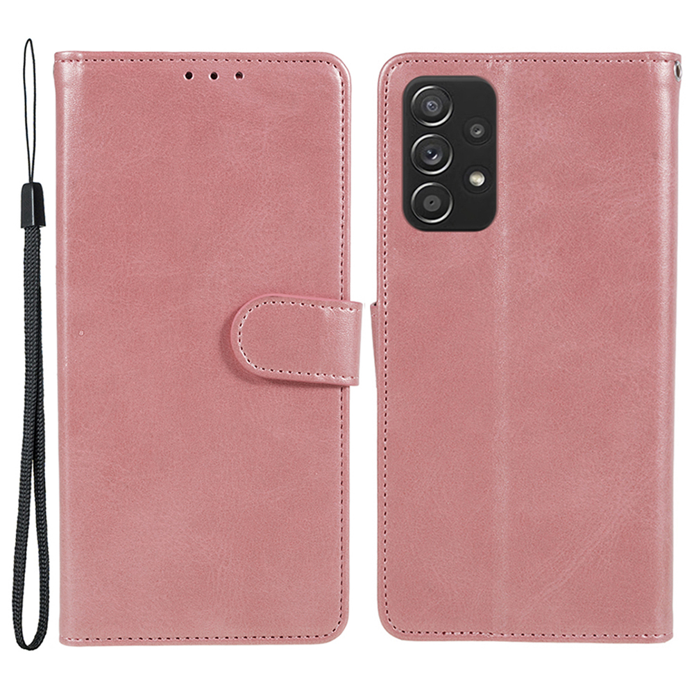 

Für Samsung Galaxy A23 4G / A23 5G (globale Version) Stand Phone Hülle Calf Textur PU Leder Brieftaschenabdeckung - Roségold, Galaxy A23 5G (Global Version)