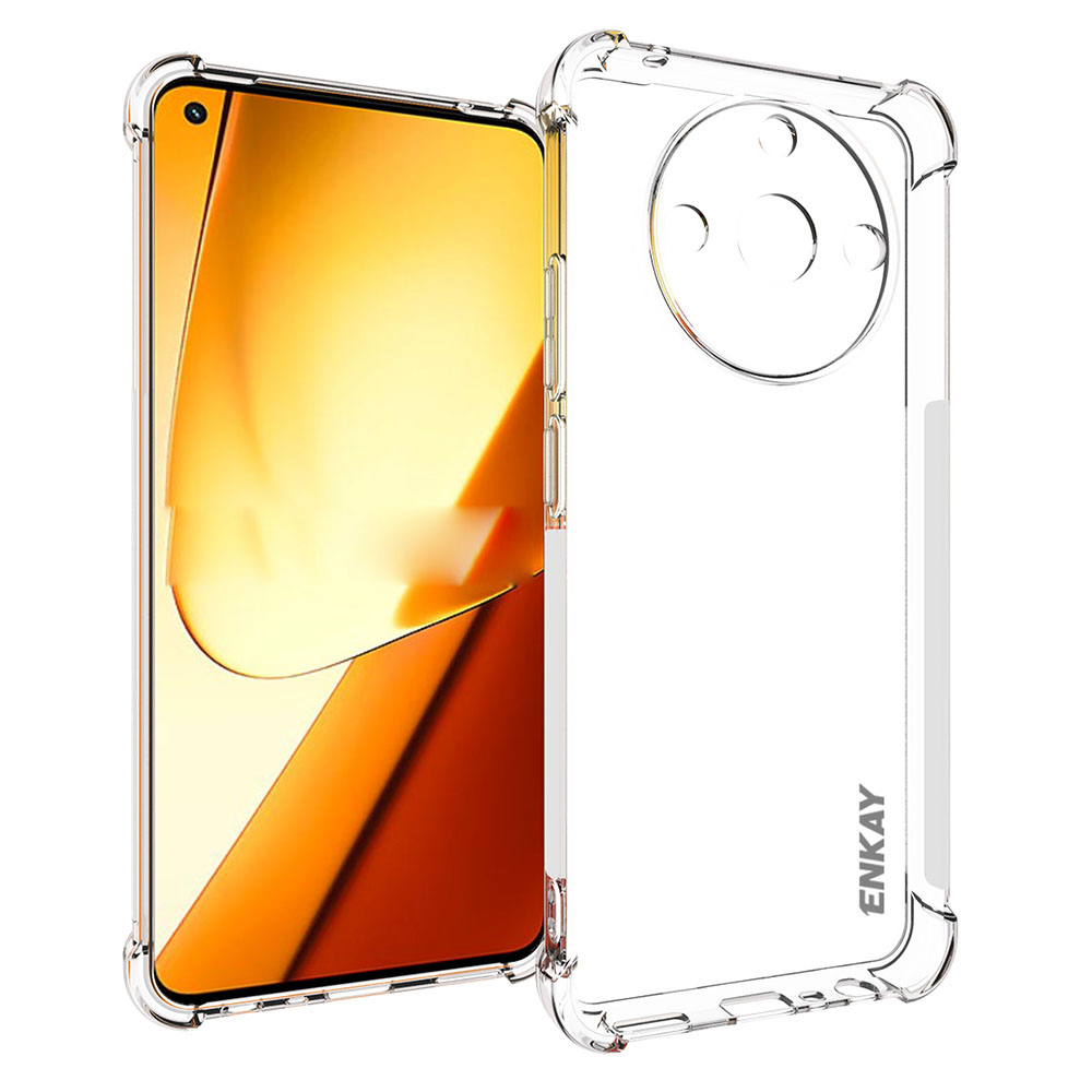 

Enkay Hut Prince Clear Smartphone Shell Für Realme 11 5G Dickeed Ecken Anti-rutsch-tpu-hülle Streifenkanteabdeckung, Realme 11 5G (China)