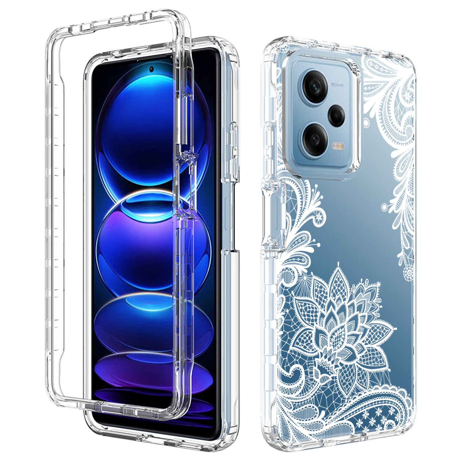 

Löschen Sie Das Telefongehäuse Für Xiaomi Redmi Note 12 Pro 5g / Hinweis 12 Pro Speed ​​5g / Poco X5 Pro 5g, PC -rahmen + TPU -musterdruckabdeckung - Mandala Blume, Xiaomi Redmi Note 12 Pro 5G