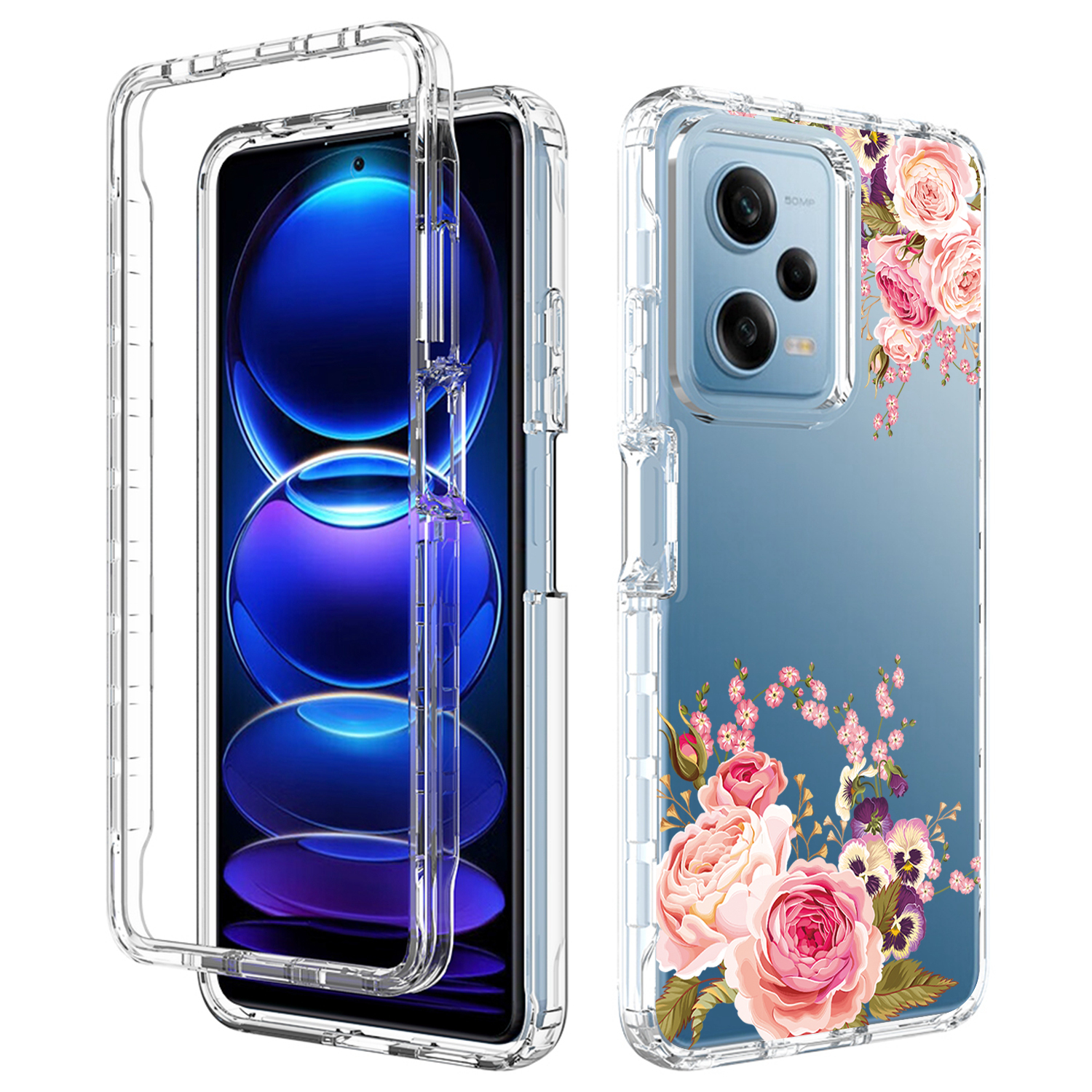 

Löschen Sie Das Telefongehäuse Für Xiaomi Redmi Note 12 Pro 5g / Hinweis 12 Pro Speed ​​5g / Poco X5 Pro 5g, PC -rahmen + TPU -musterdruckabdeckung - Rose, Xiaomi Redmi Note 12 Pro 5G