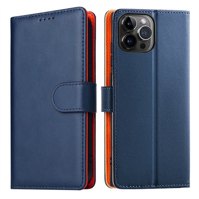 

Für Das Iphone 13 Pro Max Schockdelie -telefonabdeckung Wallet Stand PU Leder + TPU -telefonhülle - Blau, iPhone 13 Pro Max