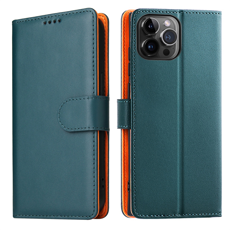 

Für Das Iphone 13 Pro Max Schockdelie -telefonabdeckung Wallet Stand PU Leder + TPU -telefonhülle - Grün, iPhone 13 Pro Max
