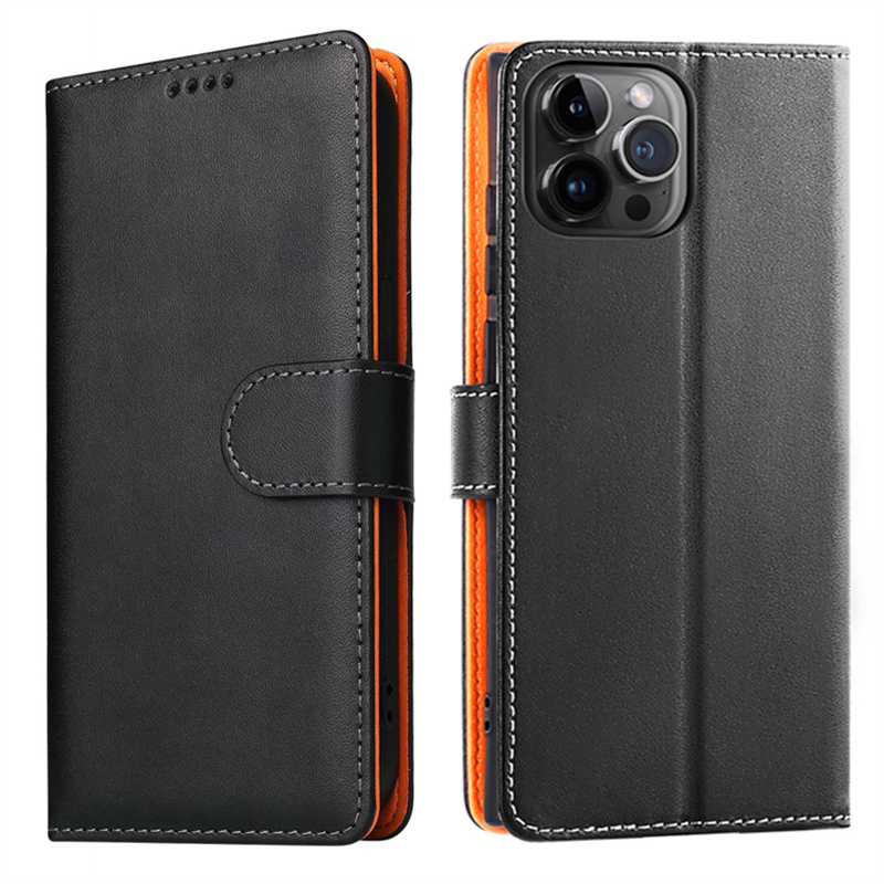 

Für Iphone 13 Pro PU Leather Telefon Hülle Wallet Stand Full Protection Telefonabdeckung - Schwarz, iPhone 13 Pro