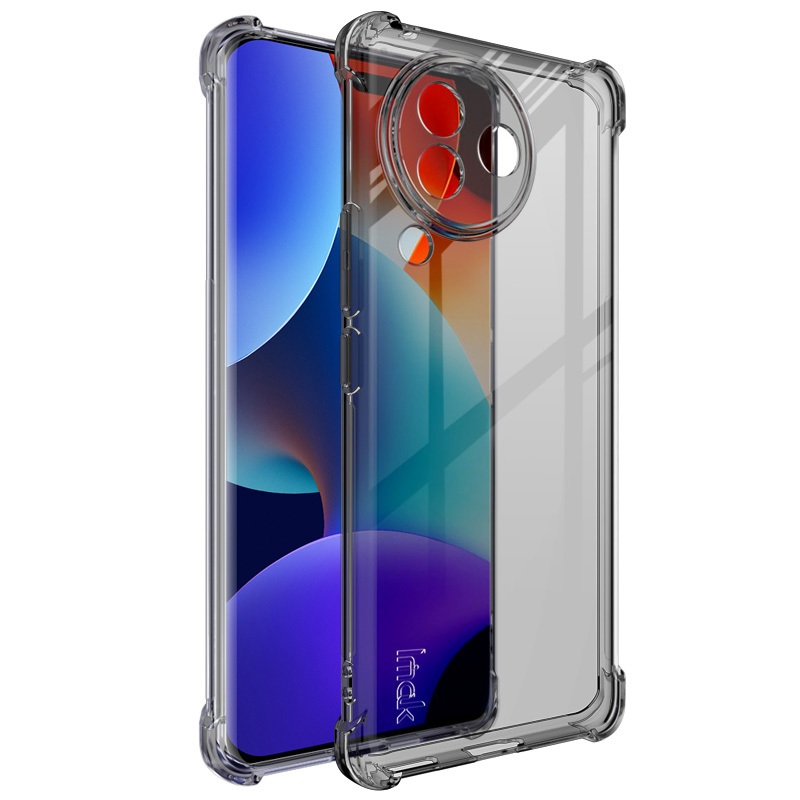 

IMAK Für Xiaomi Civi 3 5G Transparente Telefonkoffer Anti-kratzer-weiche Tpu-rückseite - Transparent Schwarz, Xiaomi Civi 3 5G