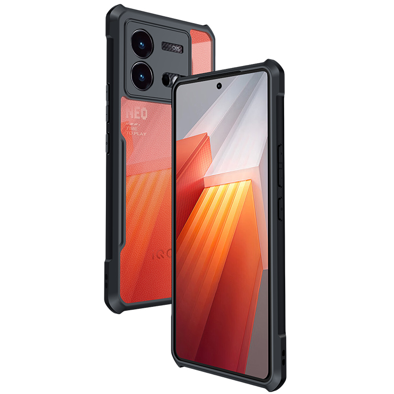 

Xundd Für Vivo Iqoo Neo8 5g / Neo8 Pro 5G Telefonkoffer Acryl+tpu -schutzhelfer -abdeckung - Schwarz / Lasertextur, vivo iQOO Neo8 5G