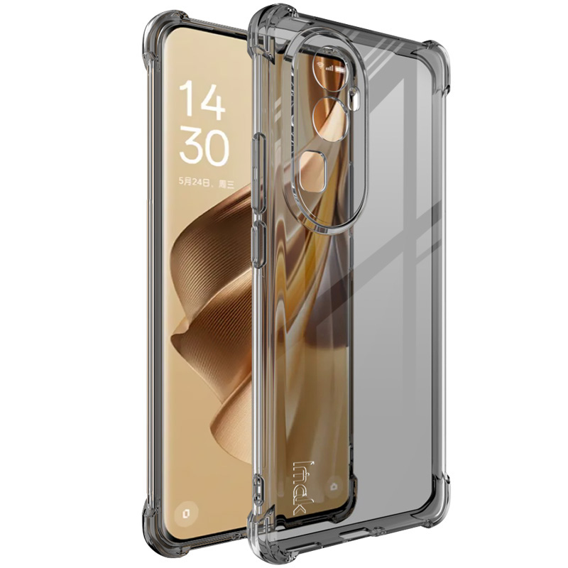 

IMAK Für Oppo Reno10 5G Clear Phone Case Drop-proof-soft-tpu-rückzugabdeckung - Transparent Schwarz, Oppo Reno10 (China) 5G