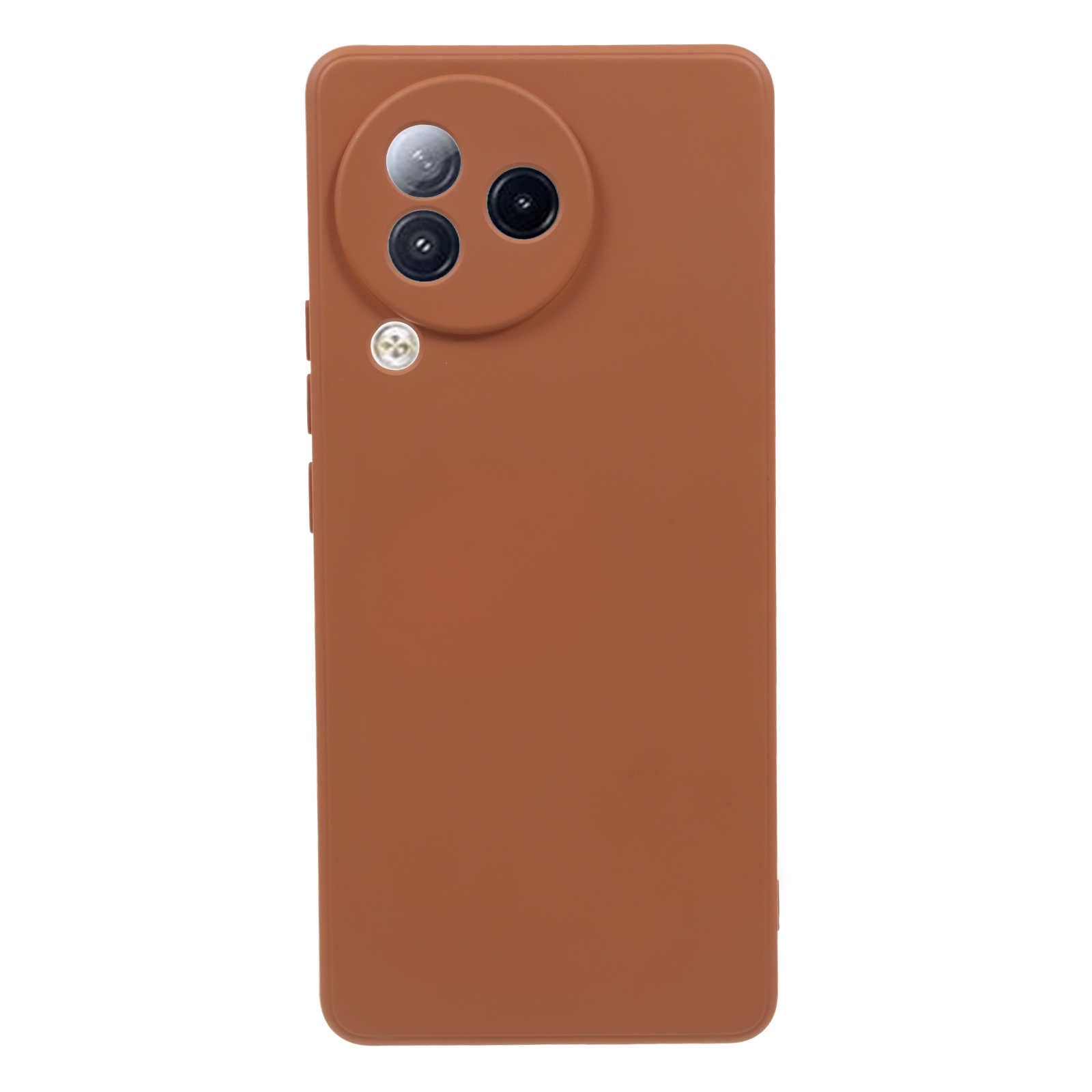 

Für Xiaomi Civi 3 5G Soft TPU Phone Hülle Faserfasern Süßigkeiten Farbe Gummiertes Telefonabdeckung - Braun, Xiaomi Civi 3 5G