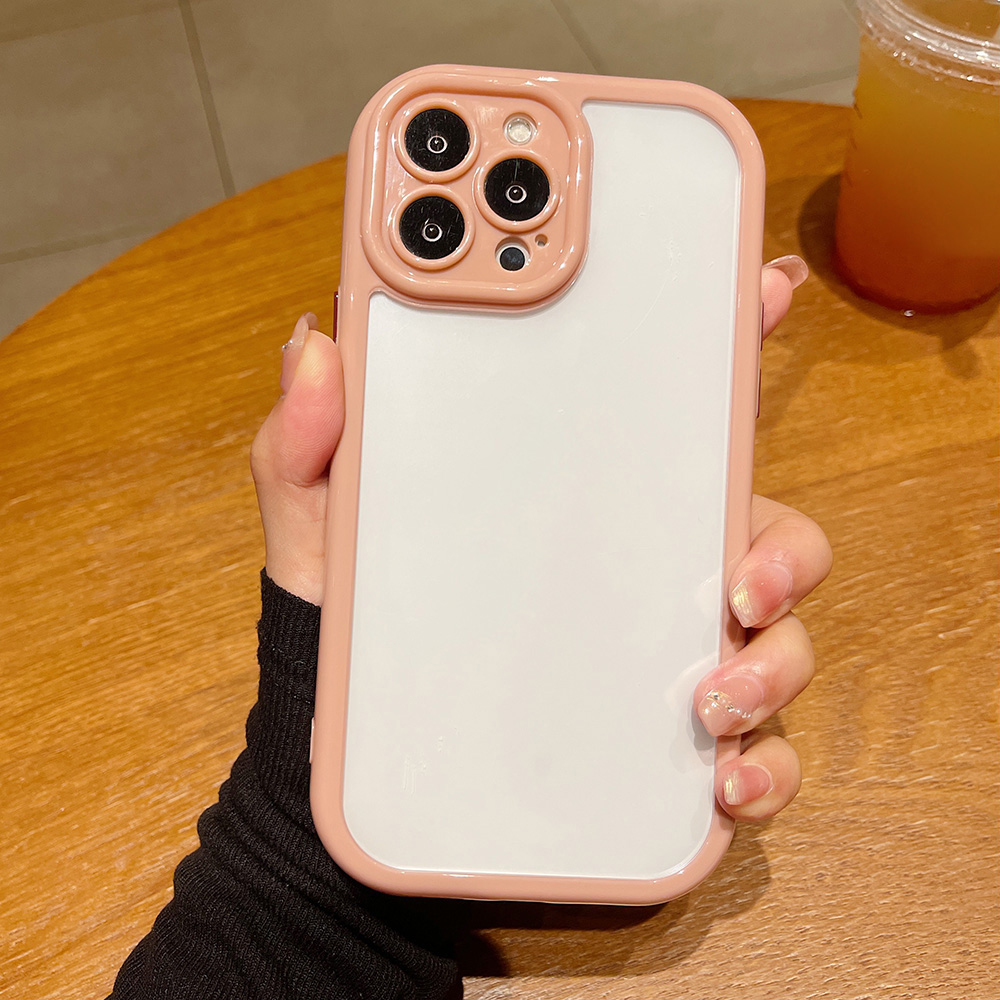 

Für Iphone 14 Pro Candy Color Frame Tpu+acrylschockdelie. - Zart Rosa, iPhone 14 Pro