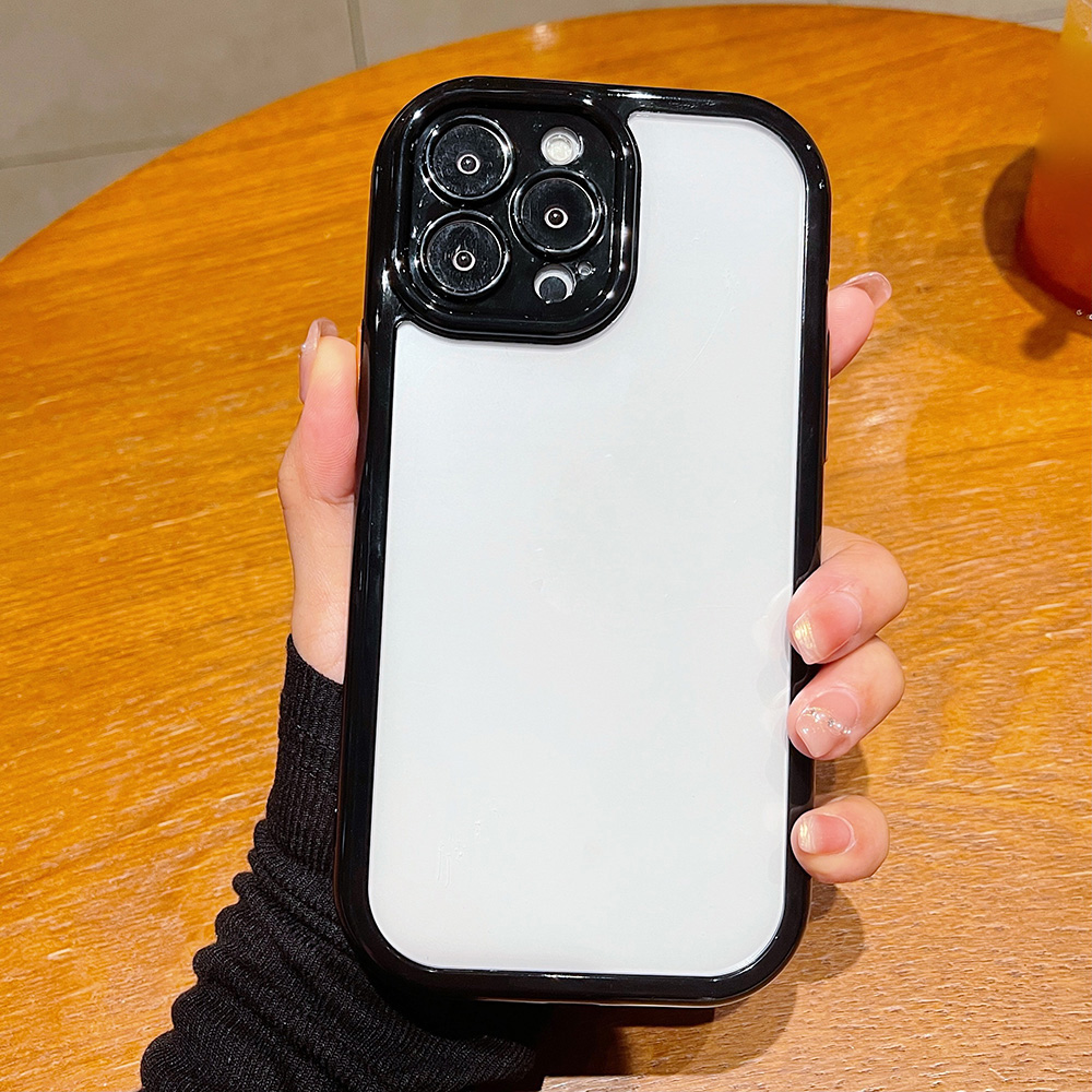 

Für Iphone 14 Pro Candy Color Frame Tpu+acrylschockdelie. - Schwarz, iPhone 14 Pro