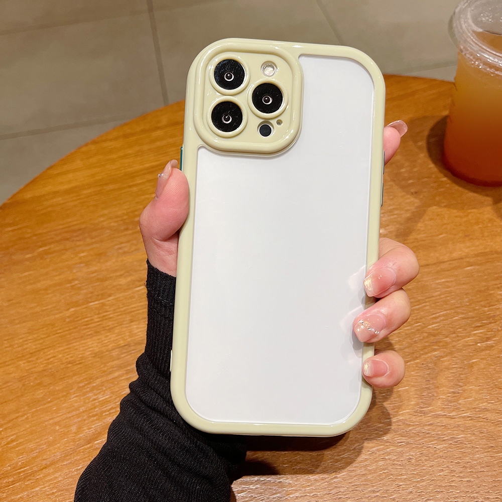 

Für Iphone 14 Pro Candy Color Frame Tpu+acrylschockdelie. - Zitronengelb, iPhone 14 Pro