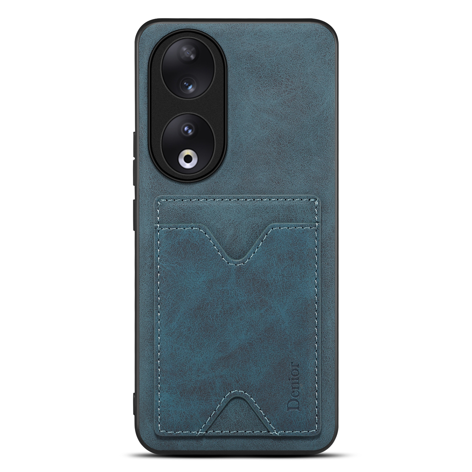 

Denior PU Lederbeschichtete Tpu-cover Für Honor 90 Kickstand Kartenhalter Anti-drop-telefonhülle - Blau, Honor 90