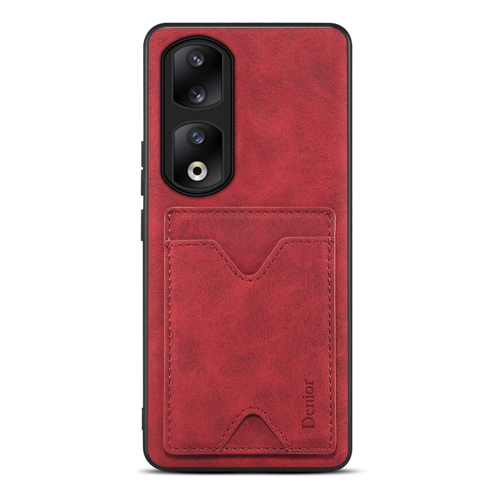 

Denior PU Lederbeschichtete TPU -cover Für Honor 90 Pro Ständer Kartenhalter Schockdelie Telefon Hülle - Rot, Honor 90 Pro