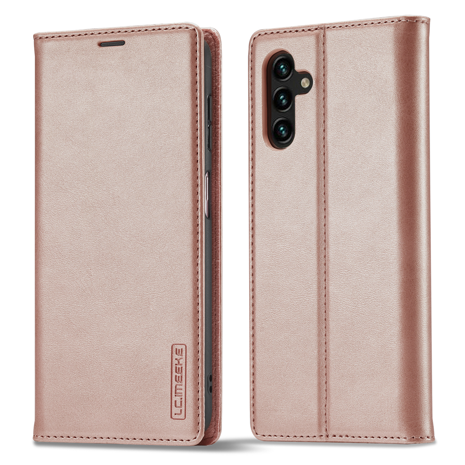 

Lc. Imeeke Für Samsung Galaxy A24 4G Mikrofaser -leder -flip -häuse Brieftasche Telefonabdeckung - Roségold, Galaxy A24 4G