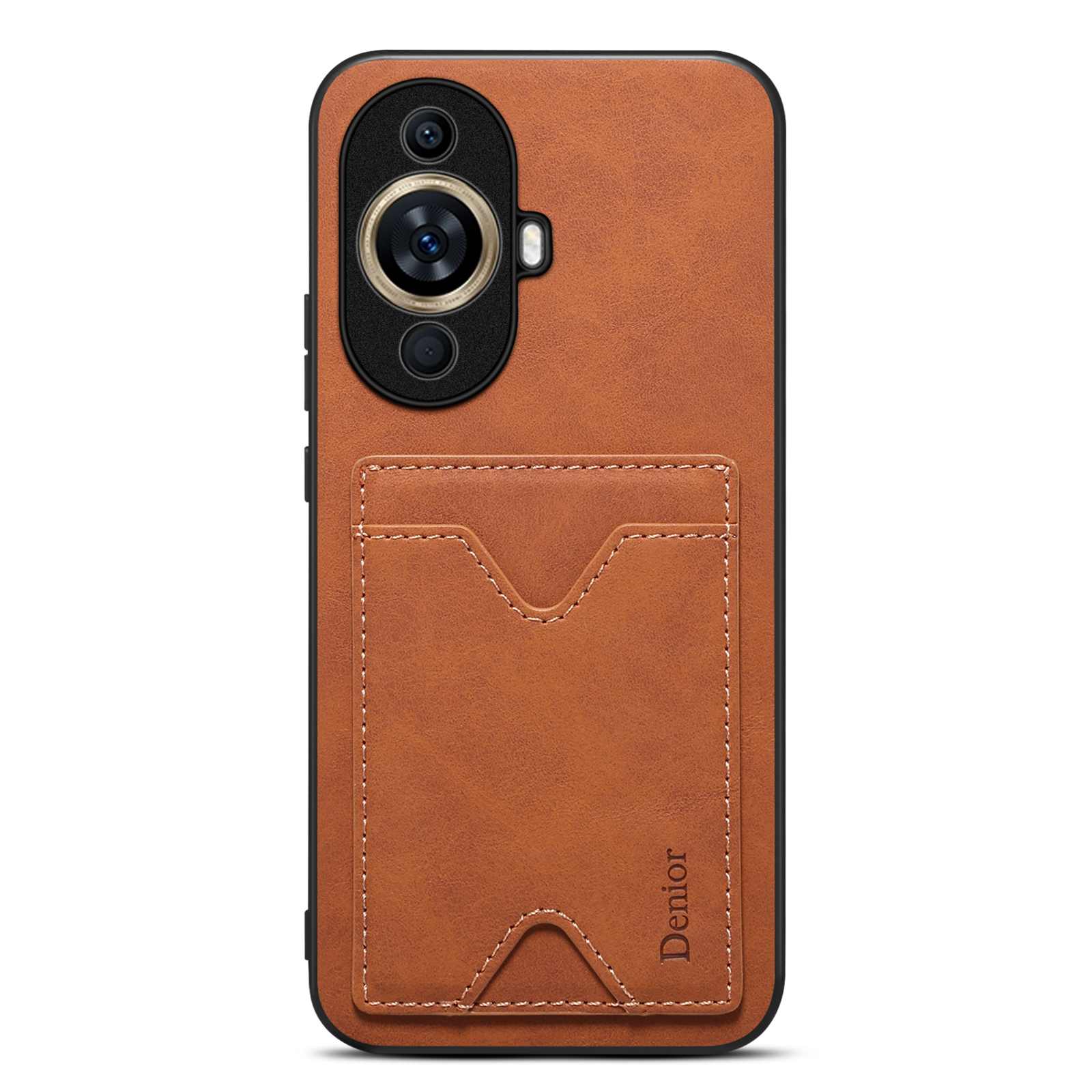 

Denior Für Huawei Nova 11 Pro / 11 Ultra -kickstand -kartenhalter PU Lederbeschichtete TPU -deckungs -telefonhülle - Braun, Huawei nova 11 Pro