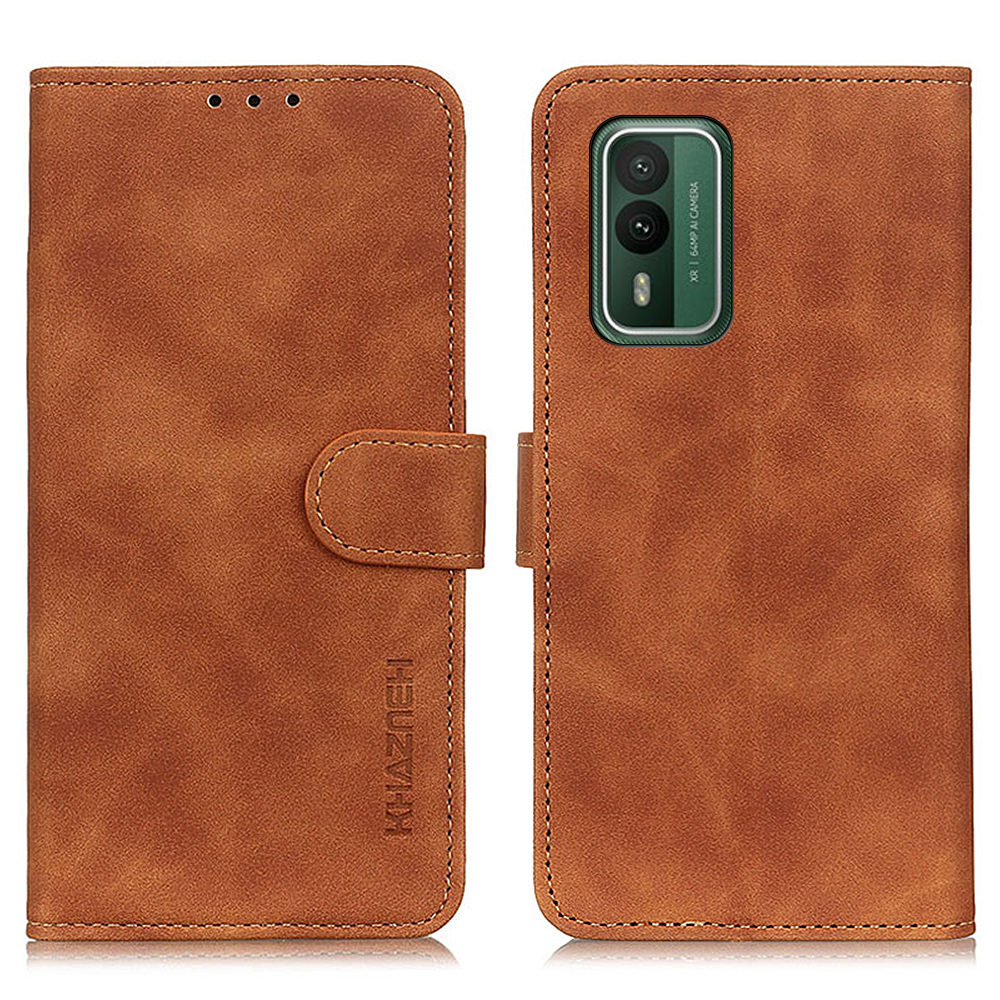 

Khazneh Für Nokia XR21 Retro Magnetic Clasp Phone Hülle PU Leder Brieftasche Abdeckung - Braun, Nokia XR21