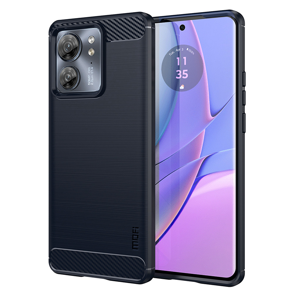 

MOFI JK TPU Serie-1 Für Motorola Edge 40 5G Carbonfaser Tpu-hülle Gebürstete Schutzphase - Blau, Motorola Edge 40 5G