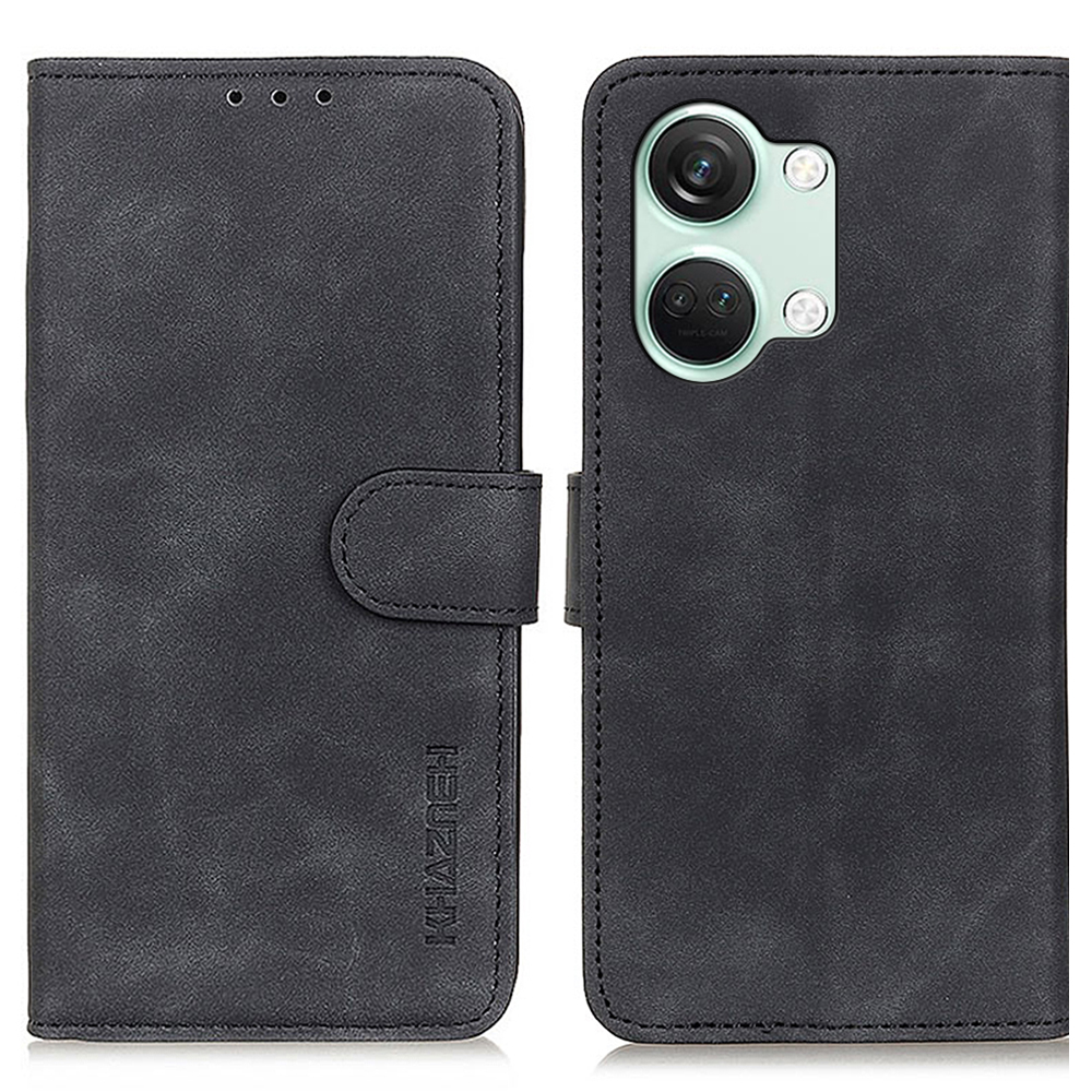 

Khazneh Für OnePlus Nord 3 5g / Ace 2V Retro Tely Telan Stand Habe PU Leder Drop-proof-brieftaschenabdeckung - Schwarz, OnePlus Nord 3 5G